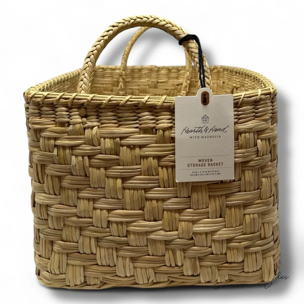 Small Rectangular Woven Storage Basket - Hearth & Hand Magnolia, Target
